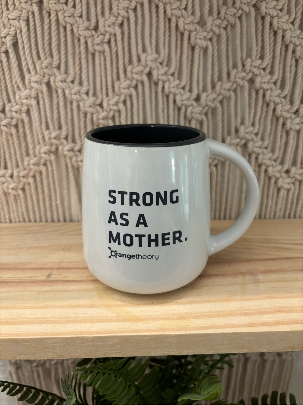 Orangetheory White Mug with Gray Interior and Motivational Text